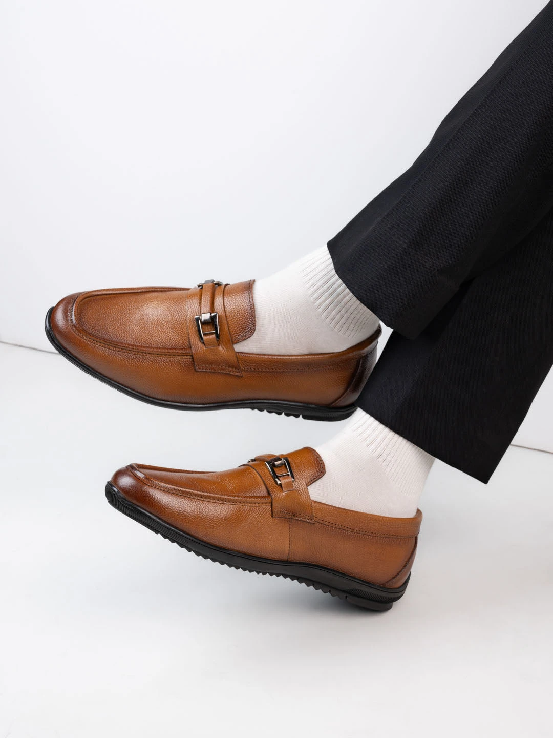 Alberto Torresi Genuine Leather Filter Your Pain Rubber Sole Loafers 5 Alberto Torresi Genuine Leather Filter Your Pain Rubber Sole Loafers - Image 5