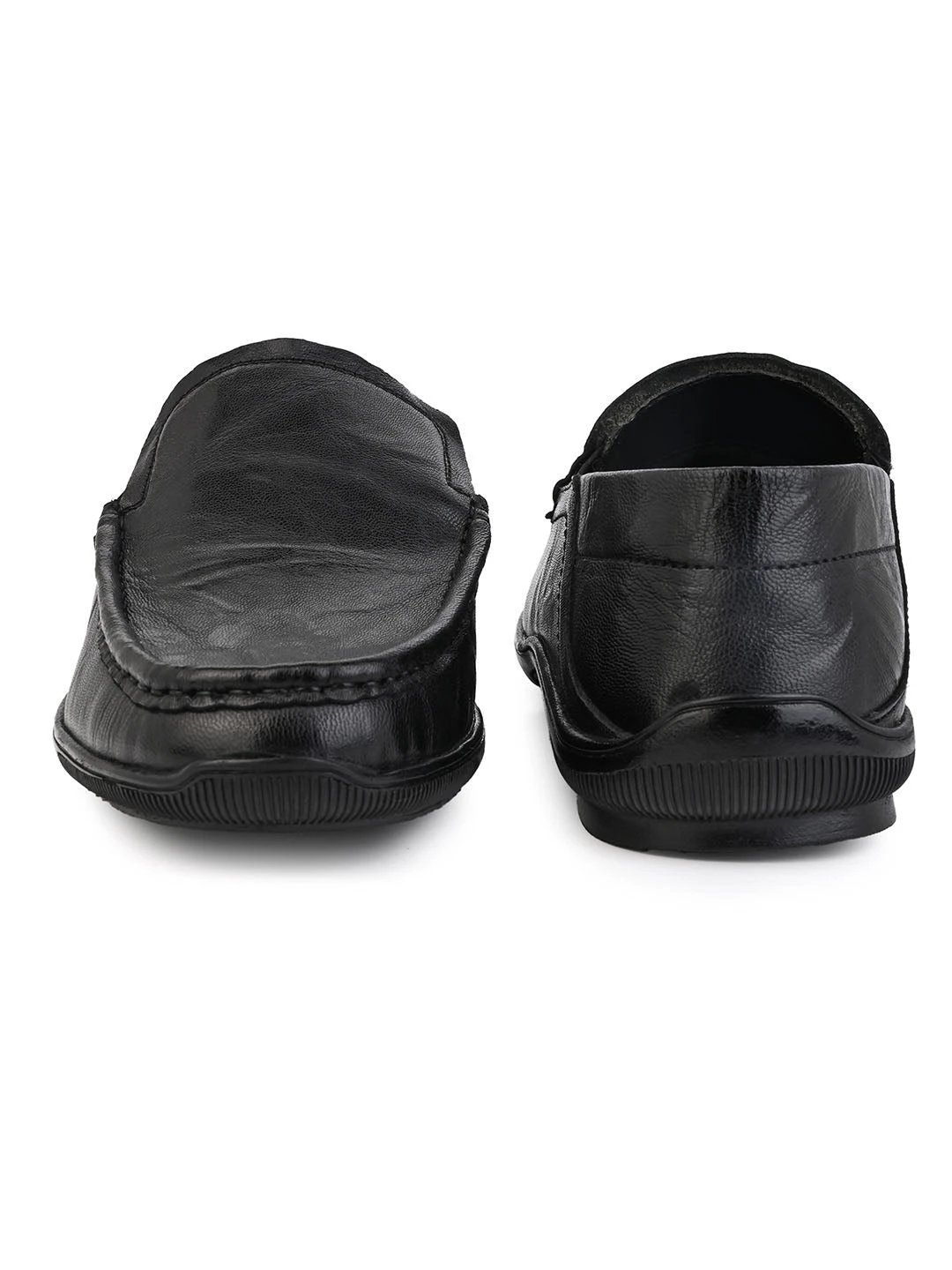 Alberto Torresi Black Leather Casual Loafers 4 Alberto Torresi Black Leather Casual Loafers - Image 4