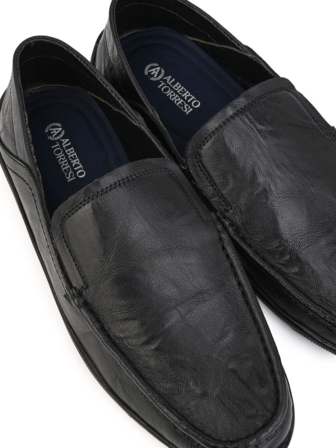 Alberto Torresi Black Leather Casual Loafers 7 Alberto Torresi Black Leather Casual Loafers - Image 7