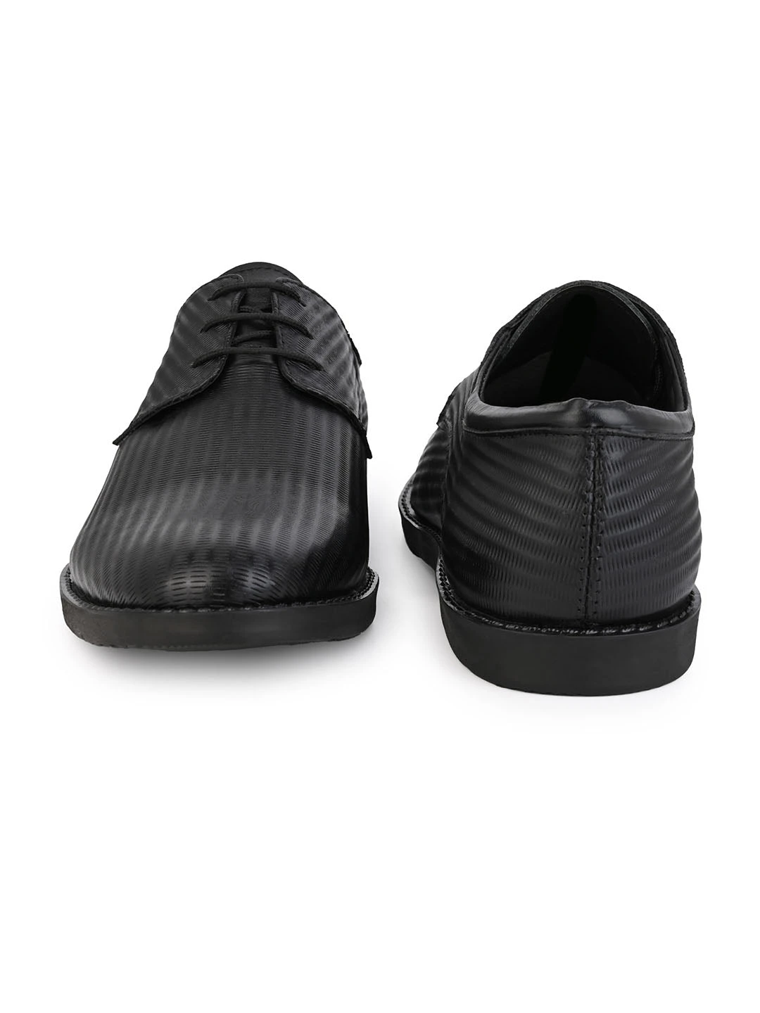 Alberto Torresi Textured Black Leather Office/ Dress Formal Derby Shoes 7 Alberto Torresi Textured Black Leather Office/ Dress Formal Derby Shoes - Image 7