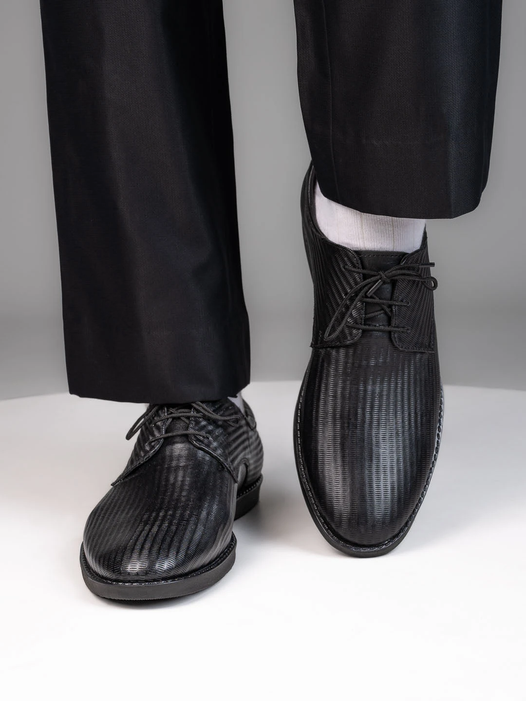 Alberto Torresi Textured Black Leather Office/ Dress Formal Derby Shoes 1 Alberto Torresi Textured Black Leather Office/ Dress Formal Derby Shoes