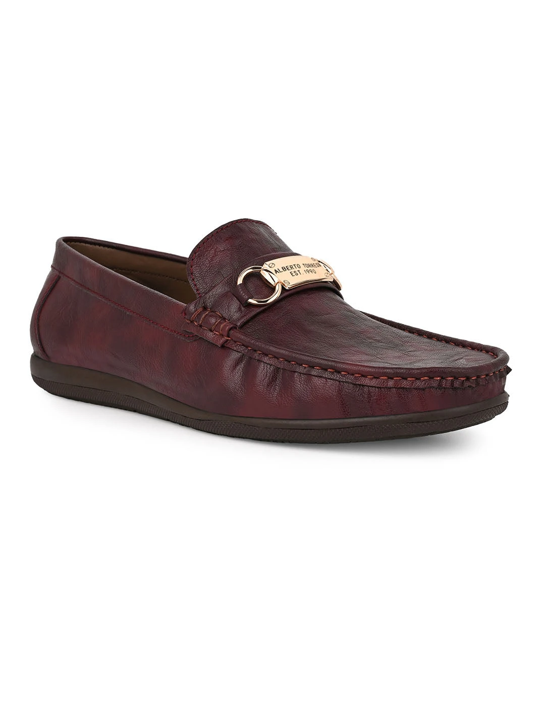 Alberto Torresi Twisty Series 531 Full Flex Rubber Sole Slip In Bordo Casual Loafers 2 Alberto Torresi Twisty Series 531 Full Flex Rubber Sole Slip In Bordo Casual Loafers - Image 2