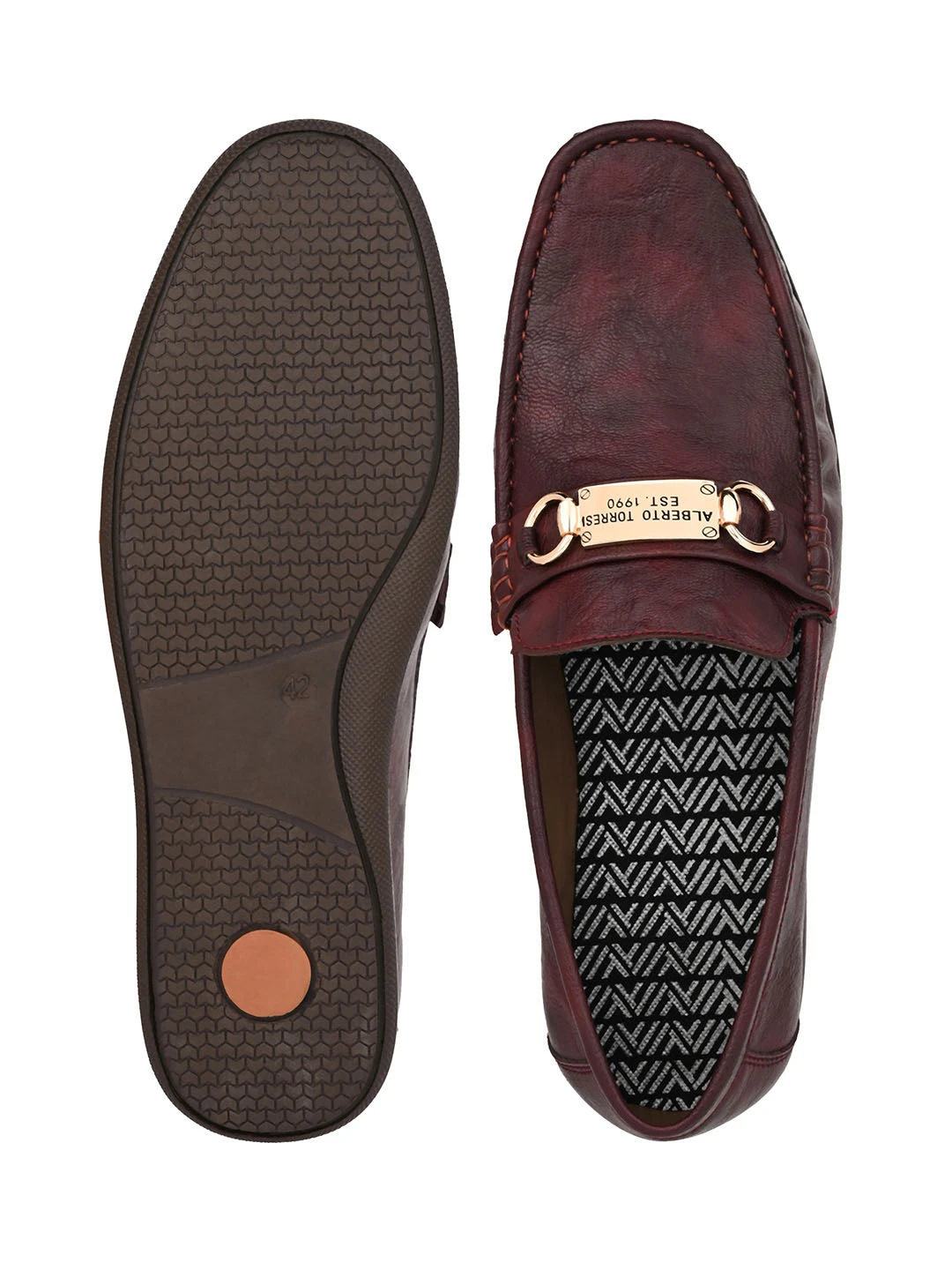 Alberto Torresi Twisty Series 531 Full Flex Rubber Sole Slip In Bordo Casual Loafers 7 Alberto Torresi Twisty Series 531 Full Flex Rubber Sole Slip In Bordo Casual Loafers - Image 7