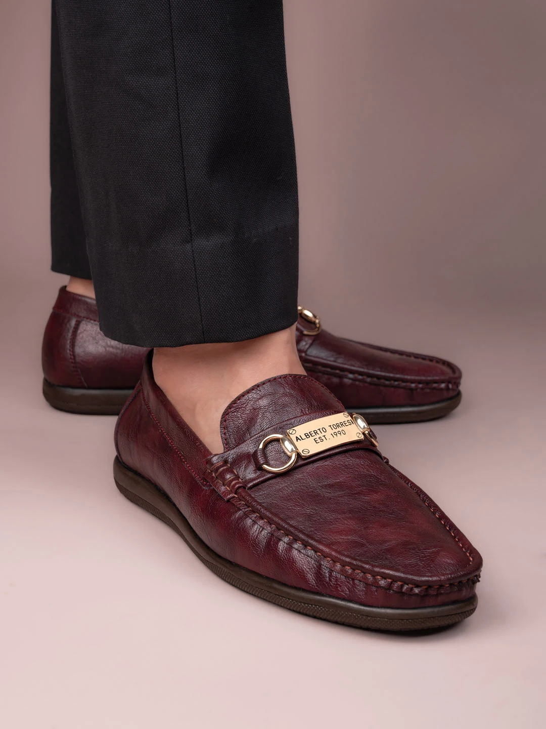 Alberto Torresi Twisty Series 531 Full Flex Rubber Sole Slip In Bordo Casual Loafers 1 Alberto Torresi Twisty Series 531 Full Flex Rubber Sole Slip In Bordo Casual Loafers