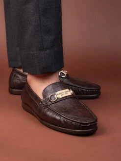 Alberto Torresi Twisty Series 531 Full Flex Rubber Sole Slip In Brown Casual Loafers