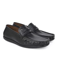 Alberto Torresi Black Faux Leather Loafers For Men -Urban Shoes Store 88533 BLACK 2 302729e7 fc39 4f05 a923 73b24a334128
