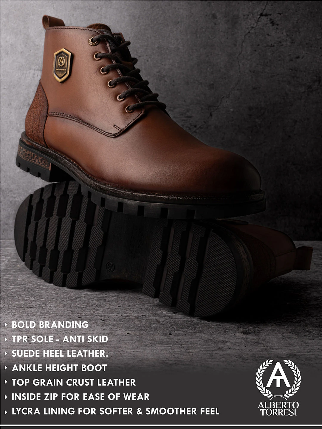 Alberto Torresi Headon Series Devl553 Pure Grain Leather Ankle Chukkas For Men 8 Alberto Torresi Headon Series Devl553 Pure Grain Leather Ankle Chukkas For Men - Image 8