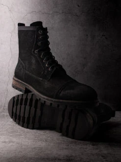 Alberto Torresi Headon Series Devl556 Suede Distress Long Boots For Men 9 Alberto Torresi Headon Series Devl556 Suede Distress Long Boots For Men -Urban Shoes Store 88556 BL 2