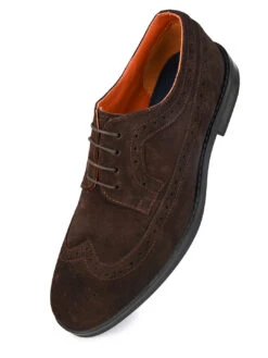 Alberto Torresi Brown Suede Brogues -Urban Shoes Store 88596 Brown N 5