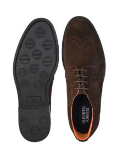 Alberto Torresi Brown Suede Brogues -Urban Shoes Store 88596 Brown N 6