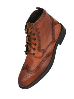 Alberto Torresi G.Leather Lloyd Series 597 Tan Brogues Boot -Urban Shoes Store 88597 TAN 4