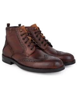 Alberto Torresi G.Leather Lloyd Series 599 Brown Brogues Boot 10 Alberto Torresi G.Leather Lloyd Series 599 Brown Brogues Boot -Urban Shoes Store 88599 BROWN 2