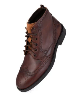 Alberto Torresi G.Leather Lloyd Series 599 Brown Brogues Boot 11 Alberto Torresi G.Leather Lloyd Series 599 Brown Brogues Boot -Urban Shoes Store 88599 BROWN 3