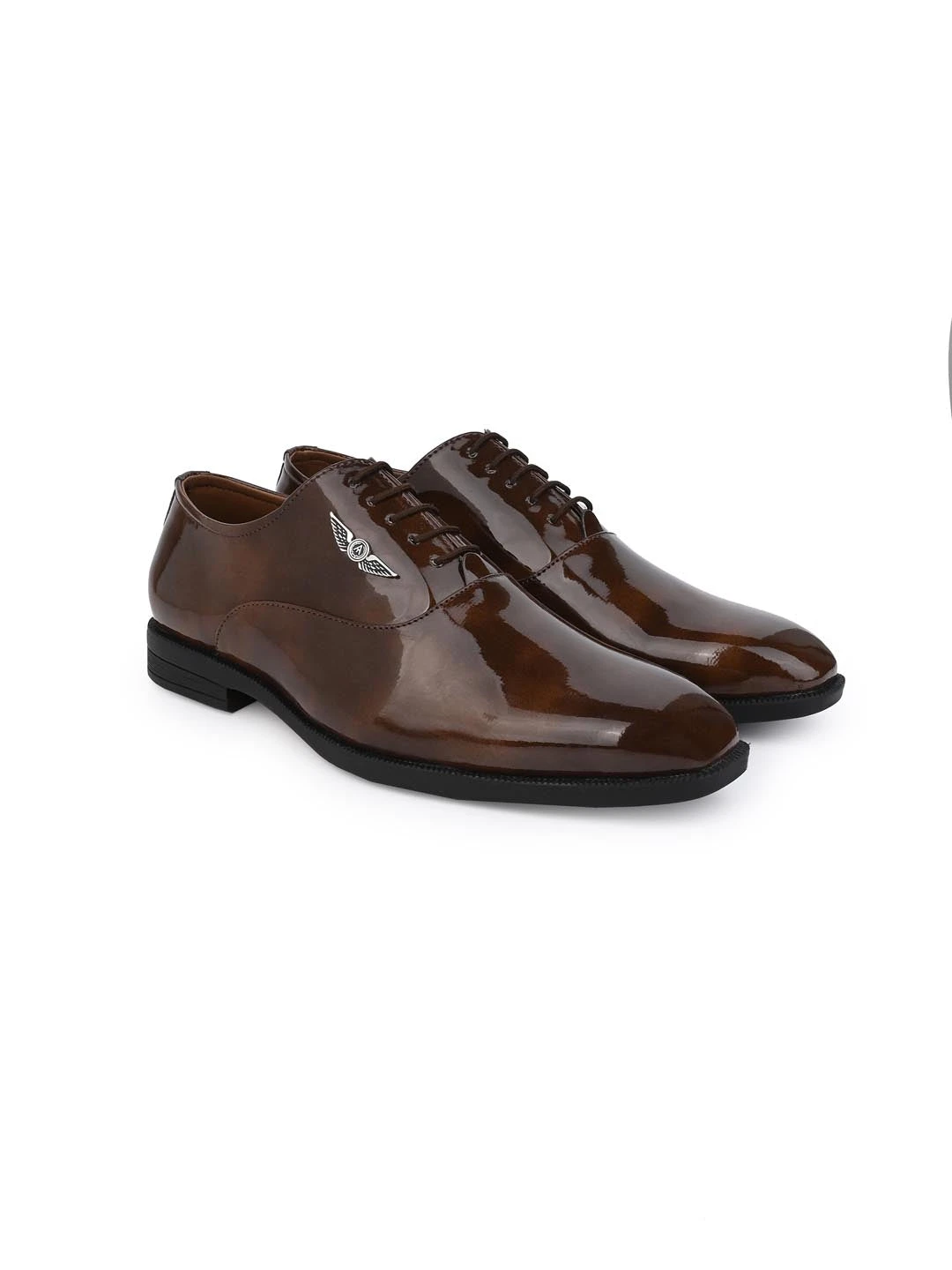 Alberto Torresi Tan Patent Lace Up Formal Shoes 4 Alberto Torresi Tan Patent Lace Up Formal Shoes - Image 4