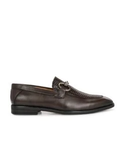 Premium Branded Horsebit Formal Synthetic Loafer With Tpr Sole And Heel Support 12 Premium Branded Horsebit Formal Synthetic Loafer With Tpr Sole And Heel Support -Urban Shoes Store 88609 BROWN 2