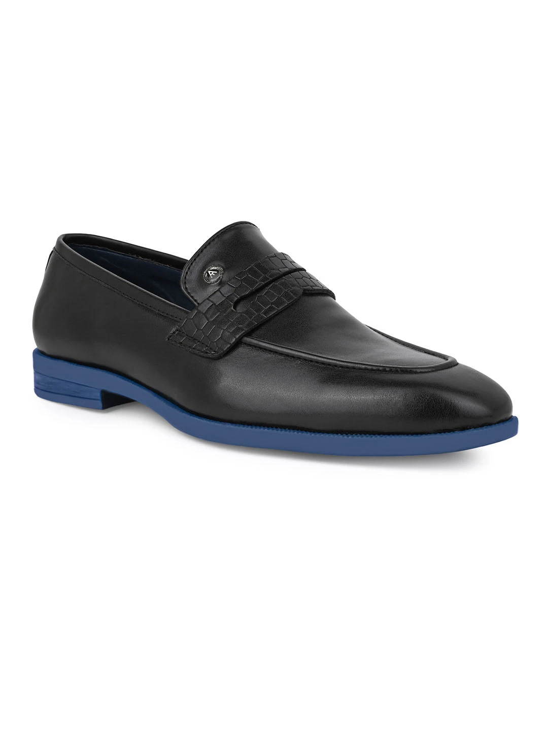 Alberto Torresi Hungary Series 610 Branded Sole Saddle Black Loafers 2 Alberto Torresi Hungary Series 610 Branded Sole Saddle Black Loafers - Image 2