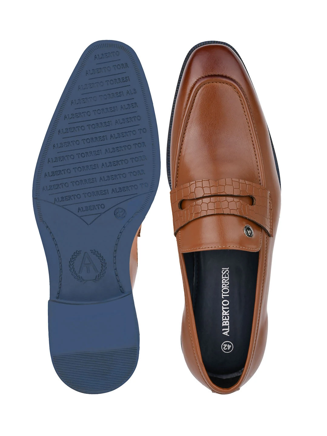 Alberto Torresi Hungary Series 610 Branded Sole Saddle Tan Loafers 7 Alberto Torresi Hungary Series 610 Branded Sole Saddle Tan Loafers - Image 7