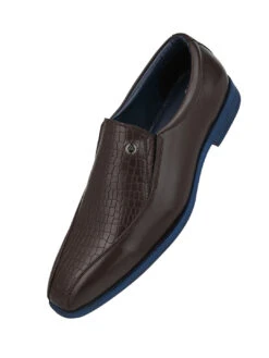 Alberto Torresi Hungary Series 611 Branded Sole Brown Formal Shoes -Urban Shoes Store 88611 BROWN BLUE 4