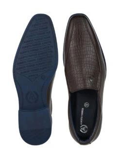 Alberto Torresi Hungary Series 611 Branded Sole Brown Formal Shoes -Urban Shoes Store 88611 BROWN BLUE 6