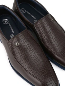 Alberto Torresi Hungary Series 611 Branded Sole Brown Formal Shoes -Urban Shoes Store 88611 BROWN BLUE 7