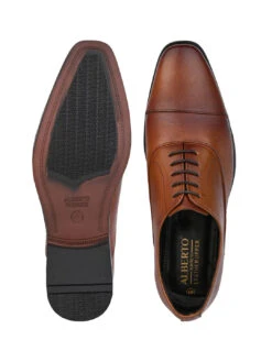 Alberto Torresi Genuine Leather Toe Cap Tan Formal Shoes -Urban Shoes Store 88620 L TAN 6