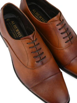 Alberto Torresi Genuine Leather Toe Cap Tan Formal Shoes -Urban Shoes Store 88620 L TAN 7