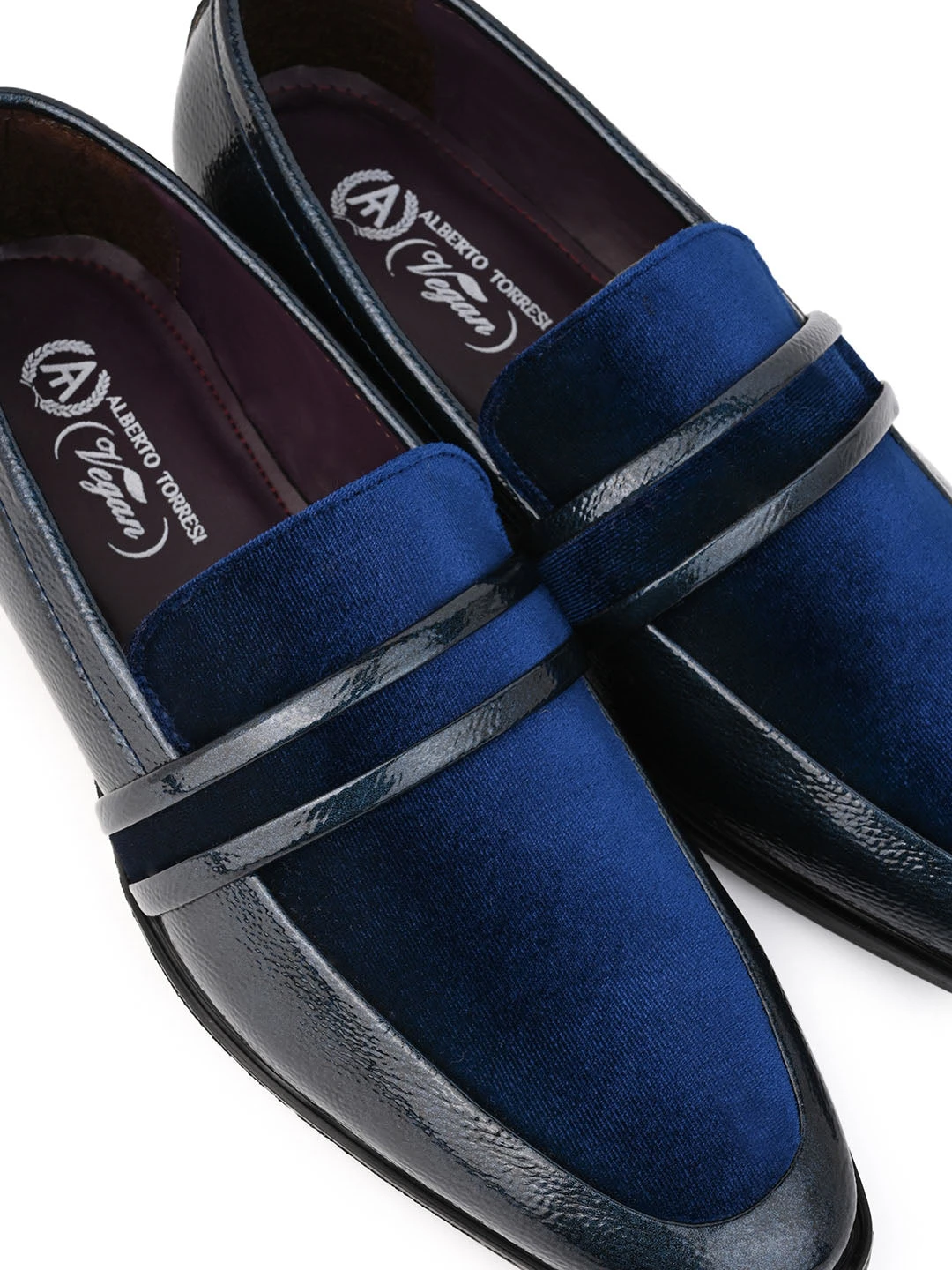 Alberto Torresi Wedding Patent Blue Crinkle Suede Shoes 5 Alberto Torresi Wedding Patent Blue Crinkle Suede Shoes - Image 5