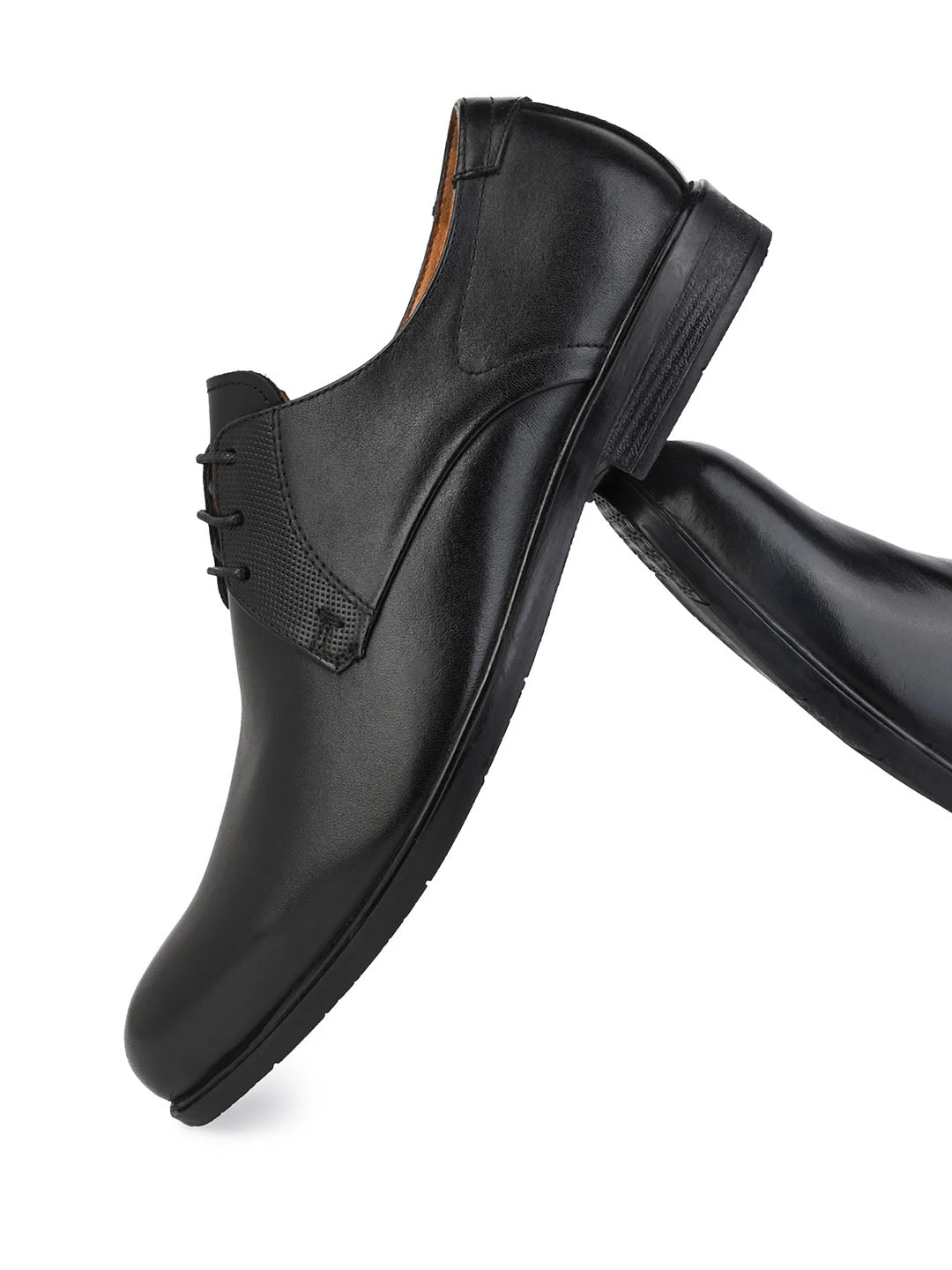 Alberto Torresi Men's Black Leather Formal Derby Shoes 5 Alberto Torresi Men's Black Leather Formal Derby Shoes - Image 5