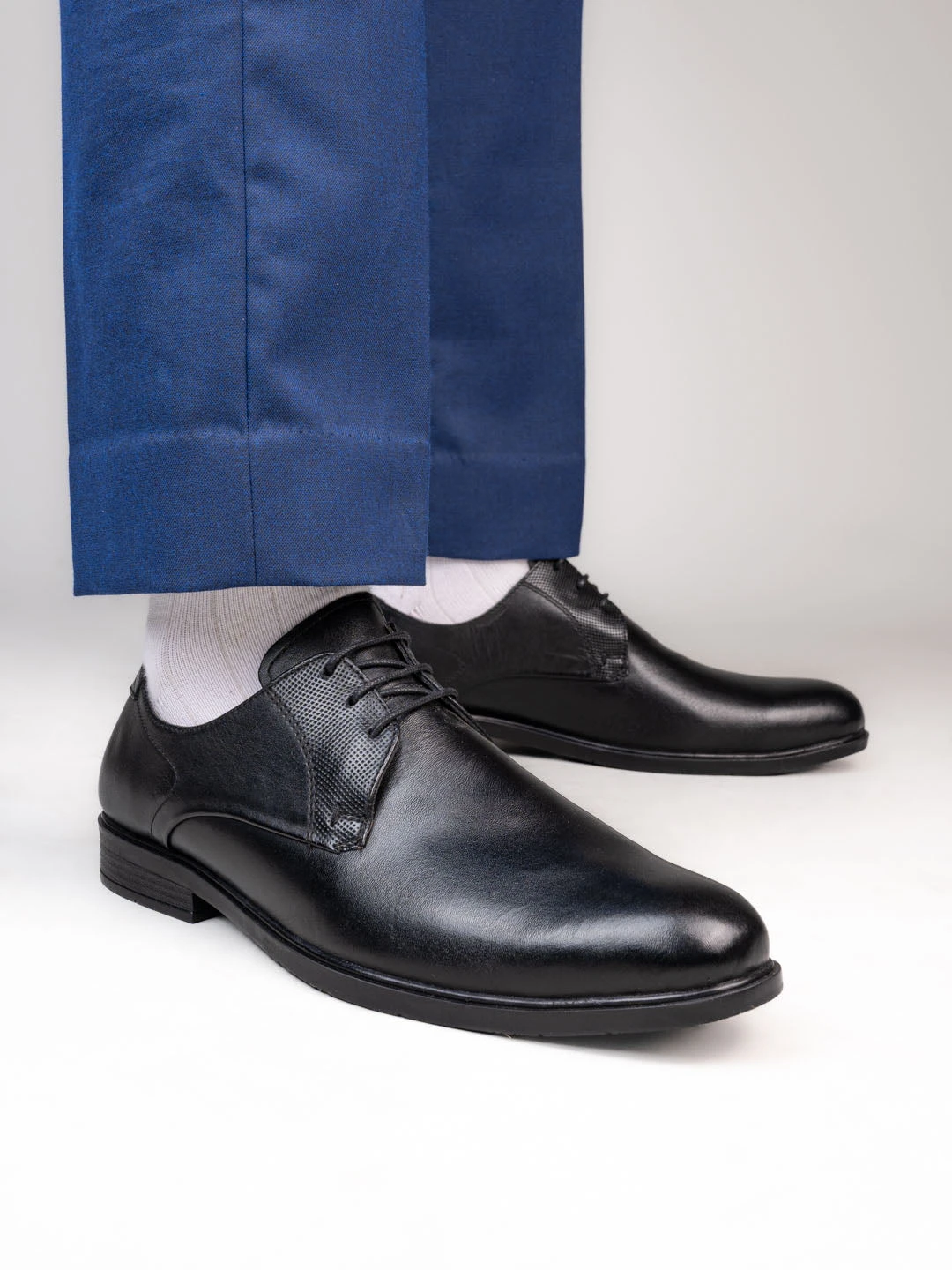 Alberto Torresi Men's Black Leather Formal Derby Shoes 6 Alberto Torresi Men's Black Leather Formal Derby Shoes - Image 6