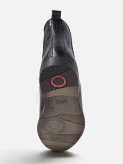 Alberto Torresi Black Croc-Textured Leather Chelsea Boots For Men -Urban Shoes Store 88656 BLACK 4