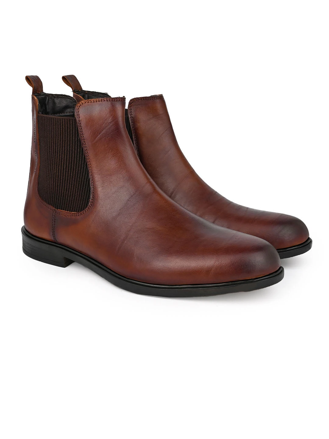 Alberto Torresi Tan Leather Chelsea Boots For Men 4 Alberto Torresi Tan Leather Chelsea Boots For Men - Image 4