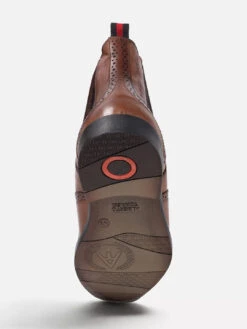 Alberto Torresi Tan Leather Brogue Chelsea Boots For Men 9 Alberto Torresi Tan Leather Brogue Chelsea Boots For Men -Urban Shoes Store 88657 TAN 5