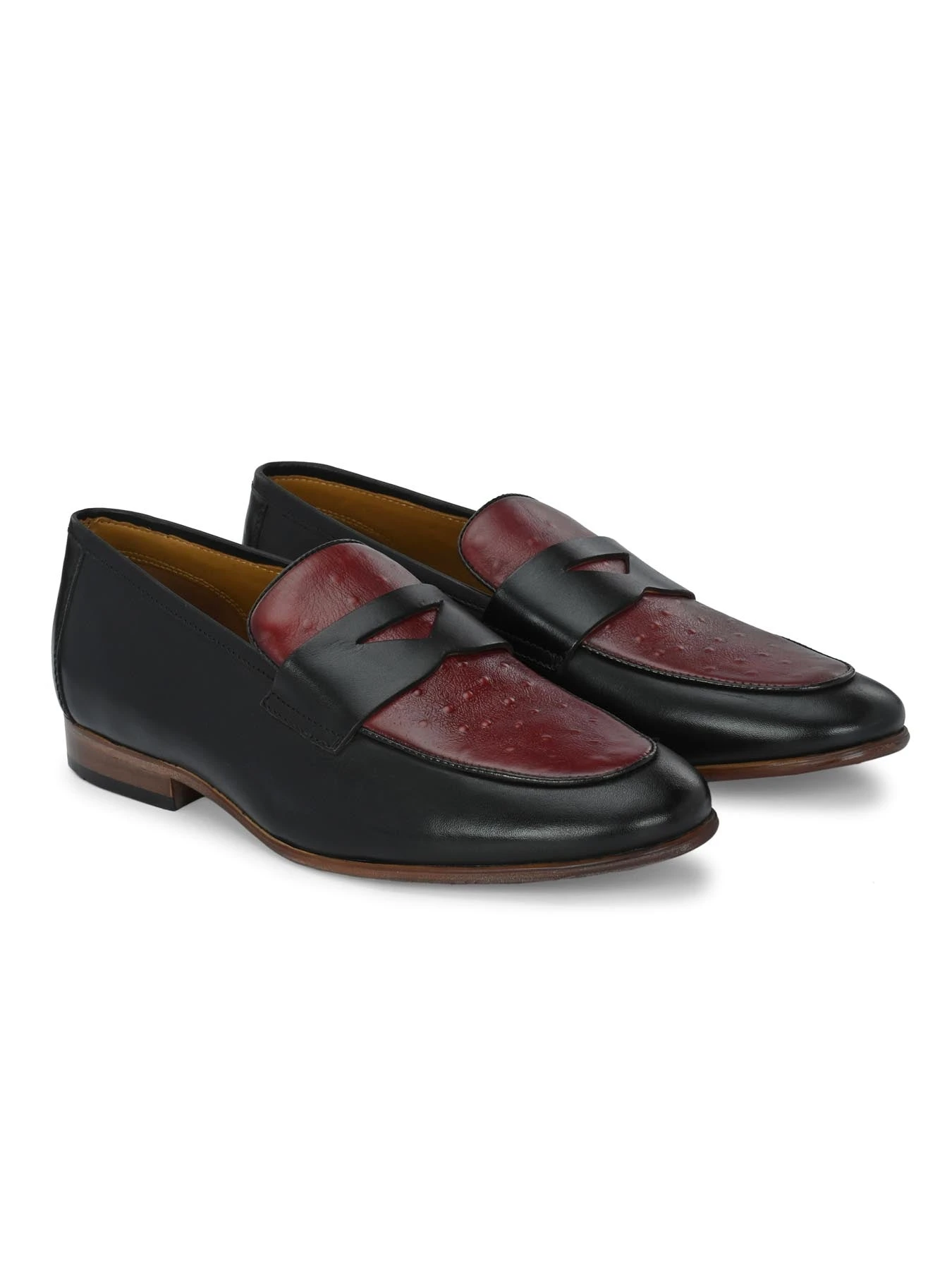 Alberto Torresi Genuine Leather Black Bordo Loafers For Men 4 Alberto Torresi Genuine Leather Black Bordo Loafers For Men - Image 4
