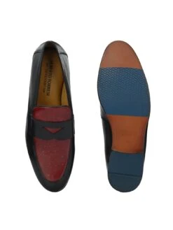 Alberto Torresi Genuine Leather Black Bordo Loafers For Men 14 Alberto Torresi Genuine Leather Black Bordo Loafers For Men -Urban Shoes Store 88682 BLACK BORDO 7