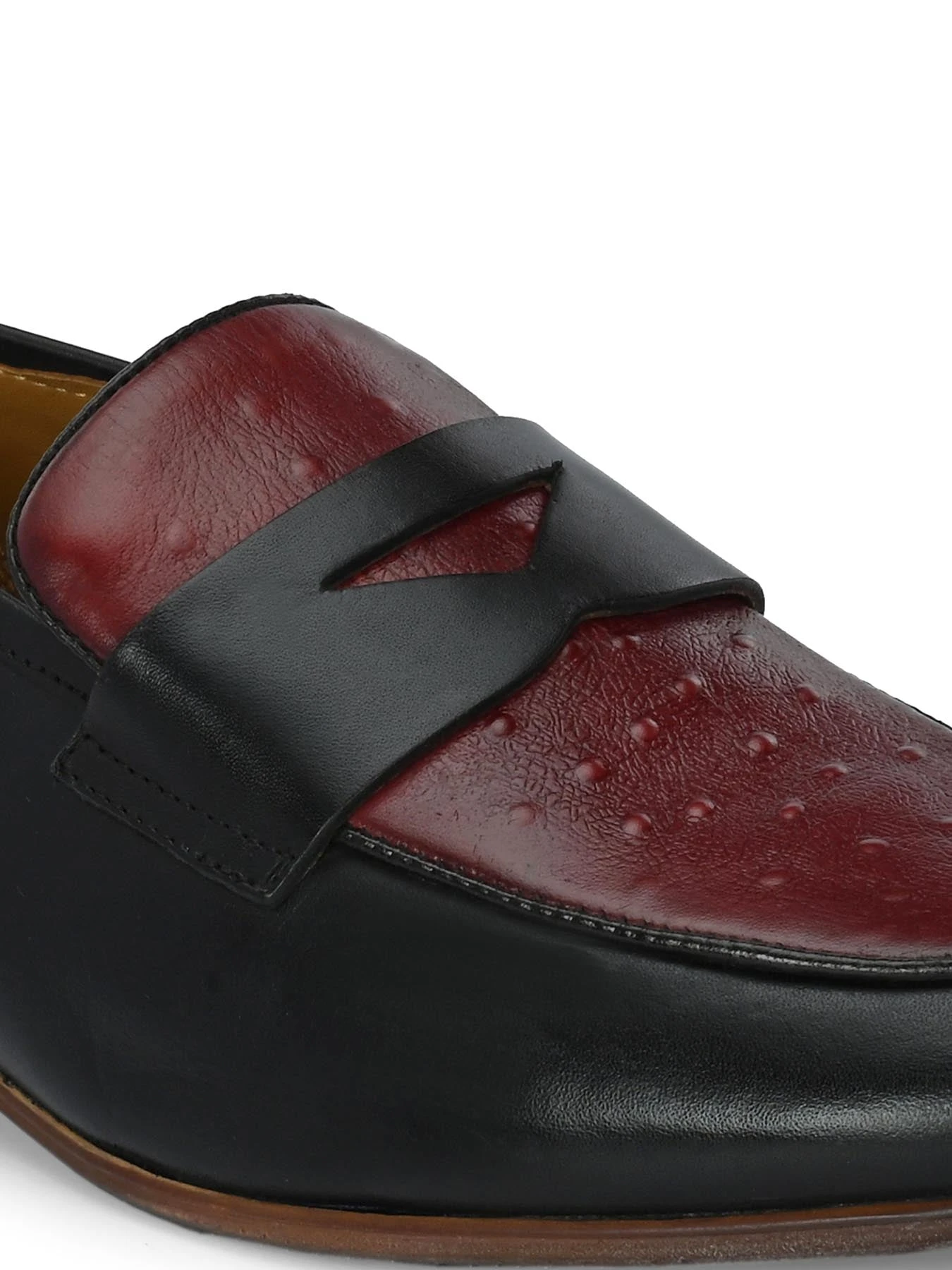 Alberto Torresi Genuine Leather Black Bordo Loafers For Men 8 Alberto Torresi Genuine Leather Black Bordo Loafers For Men - Image 8