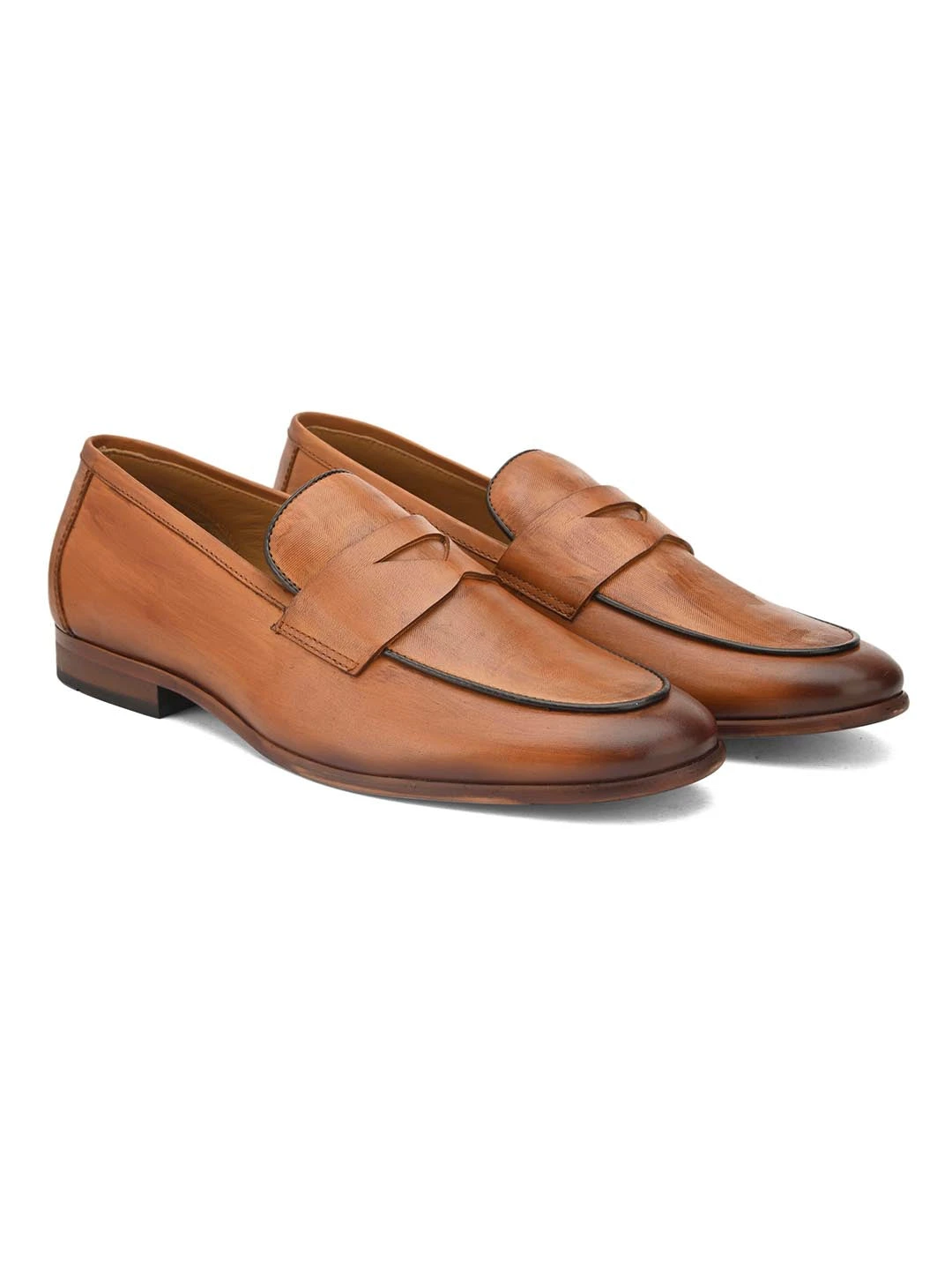 Alberto Torresi Genuine Leather Tan Loafers For Men 4 Alberto Torresi Genuine Leather Tan Loafers For Men - Image 4