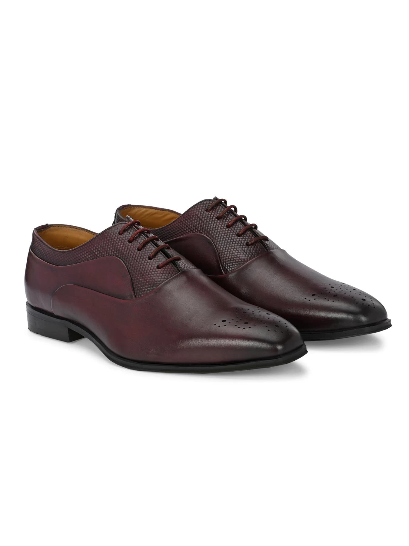 Alberto Torresi Genuine Leather 685 Bordo Office/ Dress Formal Lace Up Shoes 4 Alberto Torresi Genuine Leather 685 Bordo Office/ Dress Formal Lace Up Shoes - Image 4