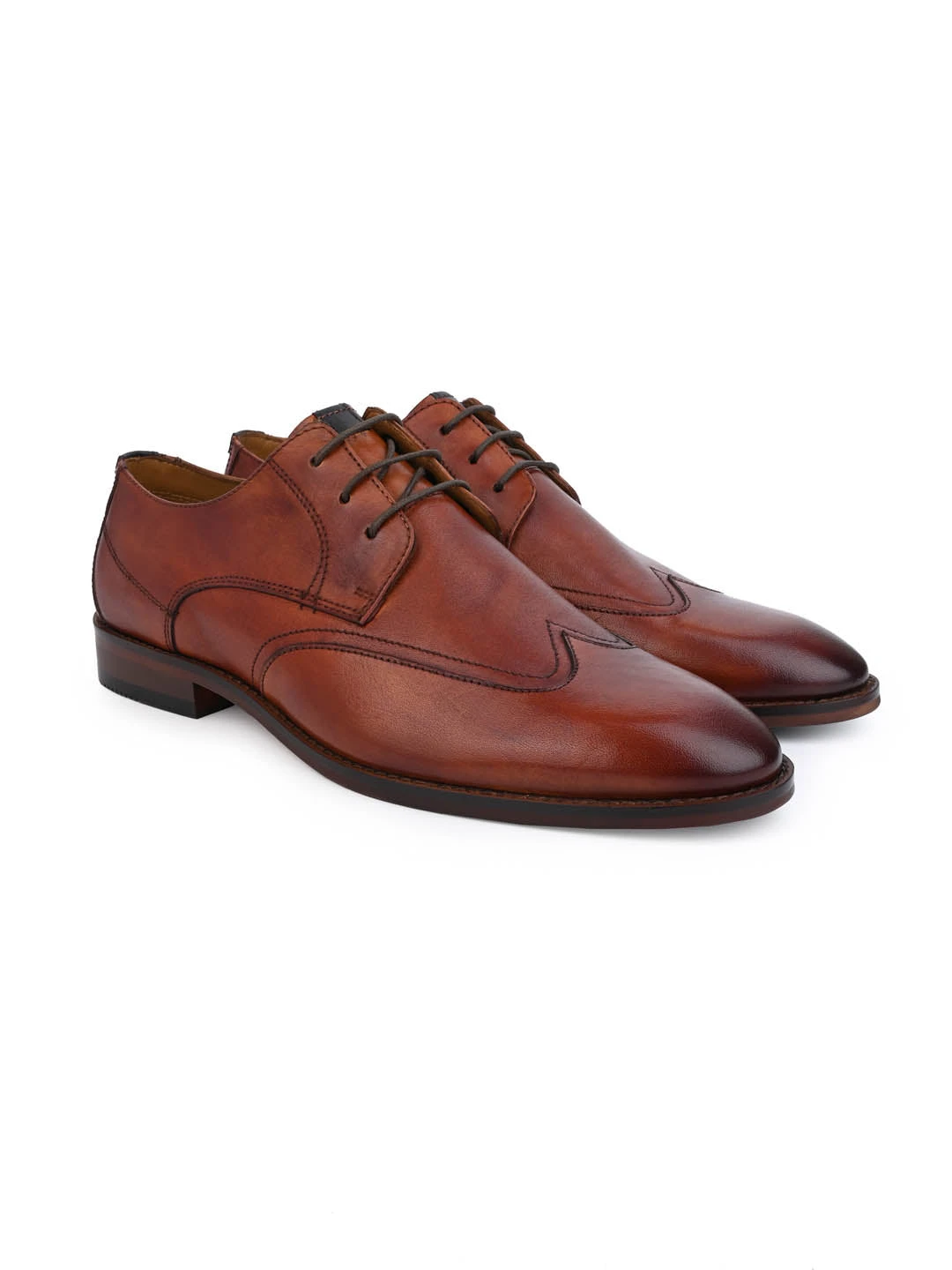 Alberto Torresi Genuine Leather Tan Formal Derby Shoes 3 Alberto Torresi Genuine Leather Tan Formal Derby Shoes - Image 3