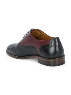 Alberto Torresi Genuine Leather Black Bordo Brogue Formal Lace Ups 10 Alberto Torresi Genuine Leather Black Bordo Brogue Formal Lace Ups -Urban Shoes Store 88689 BLACK BORDO 3