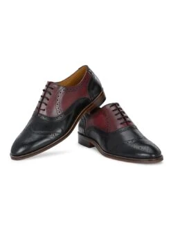 Alberto Torresi Genuine Leather Black Bordo Brogue Formal Lace Ups 12 Alberto Torresi Genuine Leather Black Bordo Brogue Formal Lace Ups -Urban Shoes Store 88689 BLACK BORDO 5