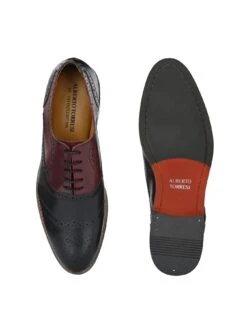 Alberto Torresi Genuine Leather Black Bordo Brogue Formal Lace Ups 14 Alberto Torresi Genuine Leather Black Bordo Brogue Formal Lace Ups -Urban Shoes Store 88689 BLACK BORDO 7
