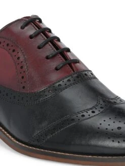 Alberto Torresi Genuine Leather Black Bordo Brogue Formal Lace Ups 15 Alberto Torresi Genuine Leather Black Bordo Brogue Formal Lace Ups -Urban Shoes Store 88689 BLACK BORDO 8