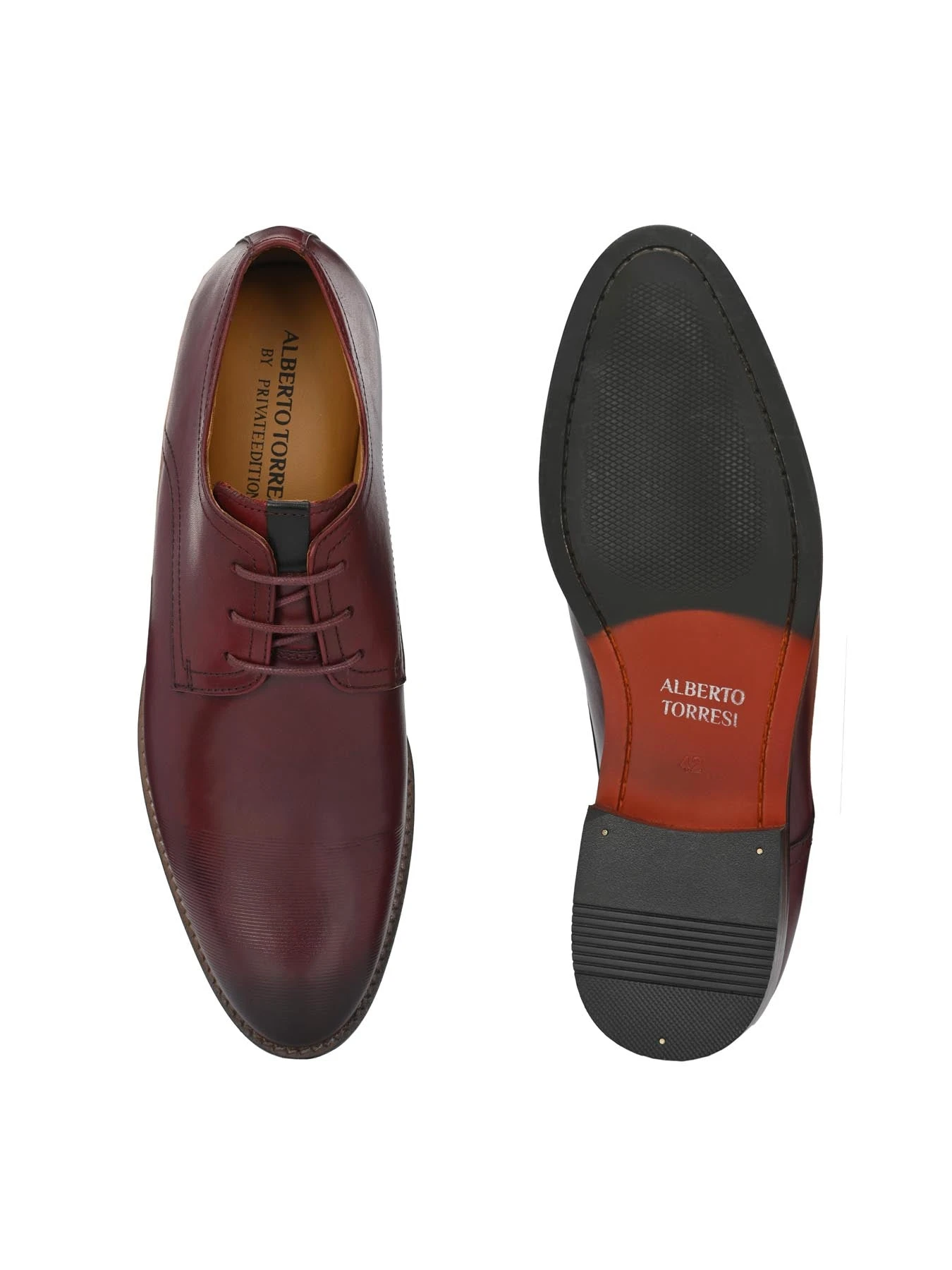 Alberto Torresi Genuine Leather 690 Black Bordo Formal Lace Up Shoe 7 Alberto Torresi Genuine Leather 690 Black Bordo Formal Lace Up Shoe - Image 7