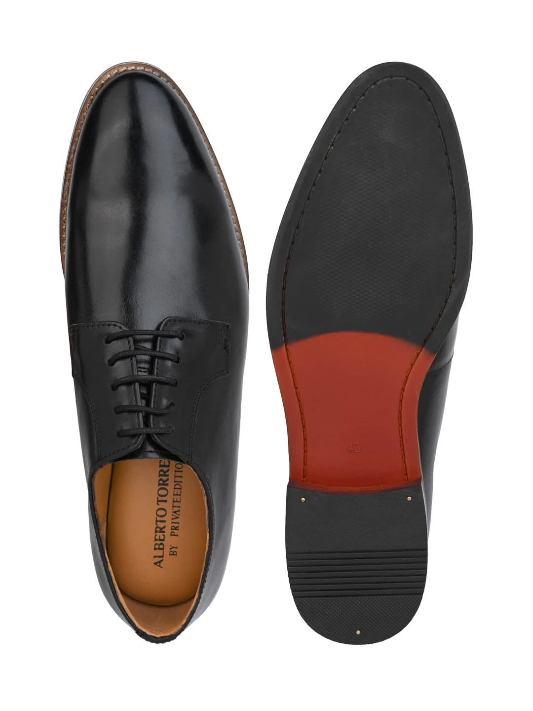 Alberto Torresi Genuine Leather Black Formal Derby Shoes 6 Alberto Torresi Genuine Leather Black Formal Derby Shoes - Image 6