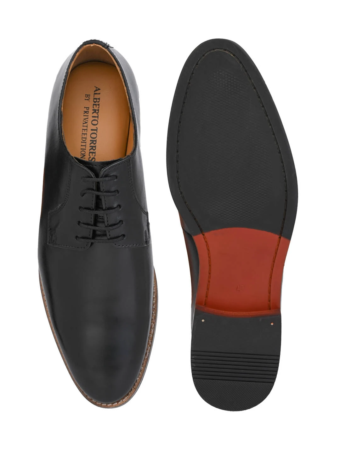 Alberto Torresi Genuine Leather Black Formal Derby Shoes 7 Alberto Torresi Genuine Leather Black Formal Derby Shoes - Image 7