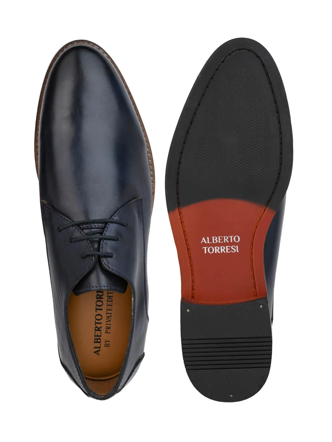 Alberto Torresi Genuine Leather Blue Formal Derby Shoes 6 Alberto Torresi Genuine Leather Blue Formal Derby Shoes - Image 6
