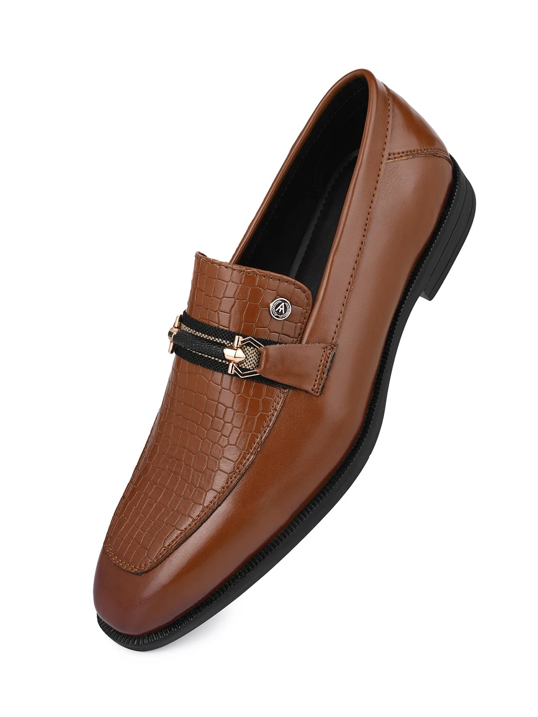 Albertoi Torresi Men's Calabria Tan Buckle Slip-Ons 5 Albertoi Torresi Men's Calabria Tan Buckle Slip-Ons - Image 5