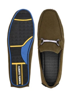 Alberto Torresi Trendy Silicon Multi Coloured Anti Slip SoleVibrantOlive Loafer -Urban Shoes Store 88715 OLIVE 6