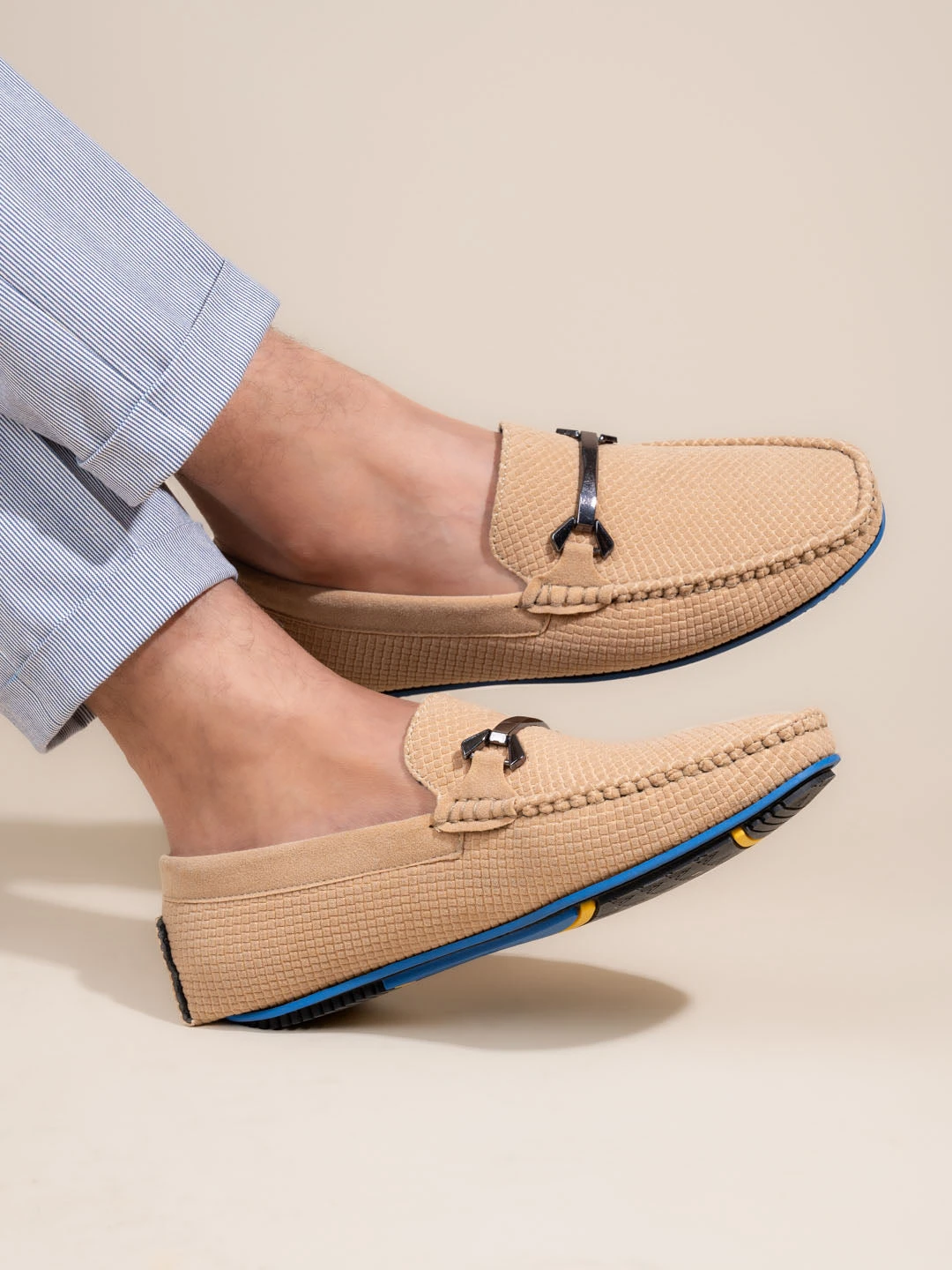 Alberto Torresi Trendy Silicon Multi Coloured Anti Slip Sole Vibrant Beige Loafer 1 Alberto Torresi Trendy Silicon Multi Coloured Anti Slip Sole Vibrant Beige Loafer