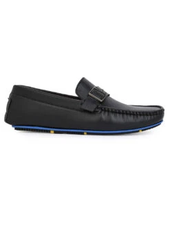 Alberto Torresi Trendy Silicon Muti Coloured Anti Slip Sole Black Monk Loafer -Urban Shoes Store 88716 BLACK N 3